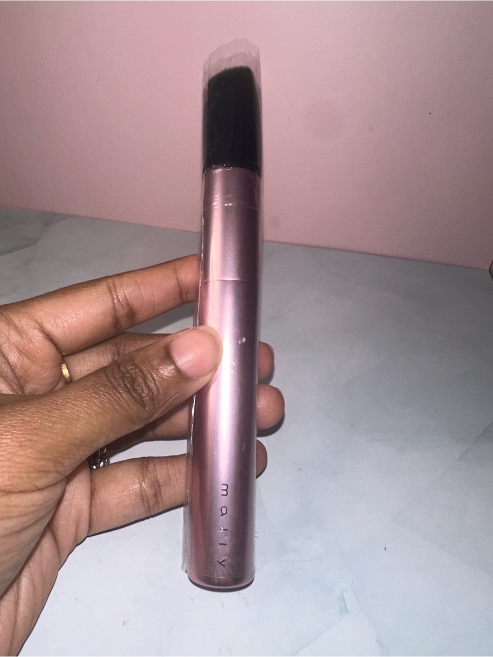 Mally Beauty Retractable Makeup Brush - Rose Gold & Black
